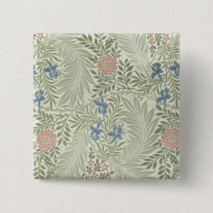 Macaron Carré 5 Cm Papier peint floral de William Morris Larkspur