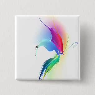 Macaron Carré 5 Cm Papillon de peinture Abstrait