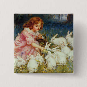 Macaron Carré 5 Cm Pâques Animaux Mignons Vintage