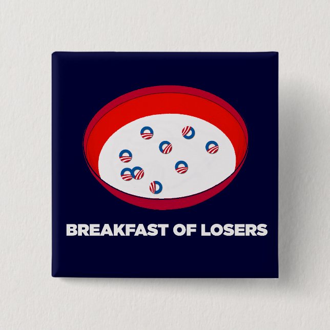 Macaron Carré 5 Cm Parodie de logo d'Obama - le petit déjeuner des (Devant)