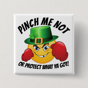 Macaron Carré 5 Cm Pas de pinching Bouton St. Patrick's Day