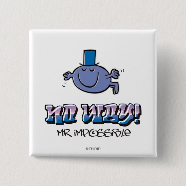 Macaron Carré 5 Cm Pas question ! (Devant)