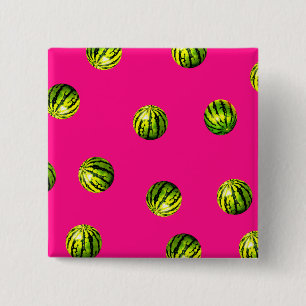 Macaron Carré 5 Cm pastèque rose motif