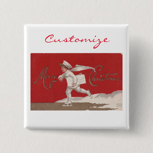 Macaron Carré 5 Cm Patinage Vintage Thunder_Cove Noël