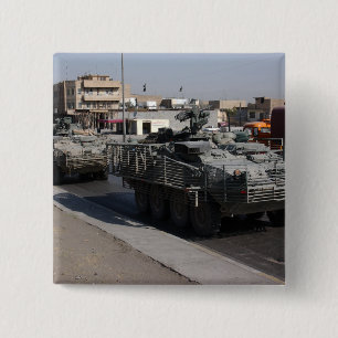 Macaron Carré 5 Cm patrouille de soldats