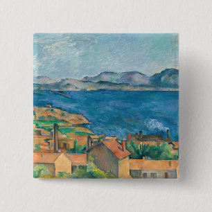 Macaron Carré 5 Cm Paul Cezanne - Baie de Marseille, vue d'Estaque
