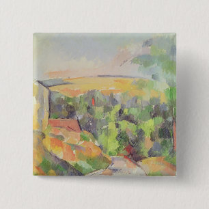 Macaron Carré 5 Cm Paul Cezanne la courbure dans la route, 1900-06