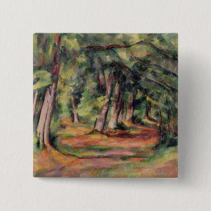 Macaron Carré 5 Cm Paul Cezanne   Sous-bois 1890-94