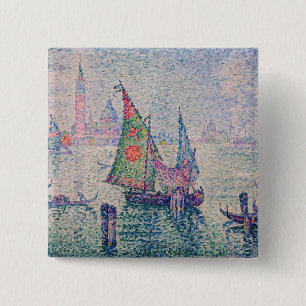 Macaron Carré 5 Cm Paul Signac - La Voile verte