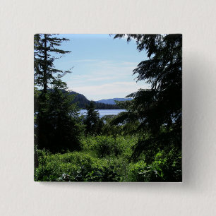 Macaron Carré 5 Cm Paysage d'Alaska Photographie de la belle Alaska