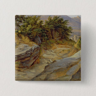 Macaron Carré 5 Cm Paysage italien de montagne, c.1824