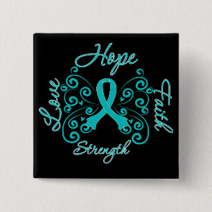 Macaron Carré 5 Cm PCOS Hope Motto Papillon