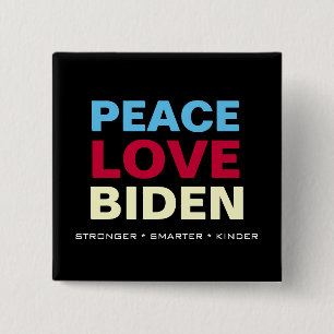 Macaron Carré 5 Cm PEACE LOVE BIDEN Carré plus intelligent