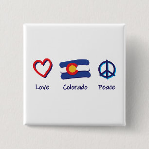 Macaron Carré 5 Cm Peace Love Colorado