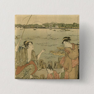 Macaron Carré 5 Cm Pêcheurs Japonais