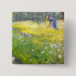 Macaron Carré 5 Cm Peder Severin Kroyer - Marie Kroyer dans le jardin