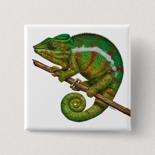 Macaron Carré 5 Cm Peinture numérique Panther Chameleon