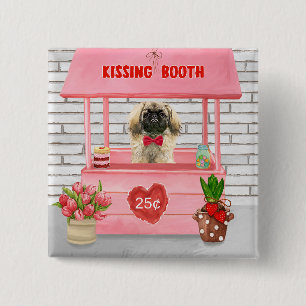 Macaron Carré 5 Cm pekingese Chien Valentine's Day Kissing Booth