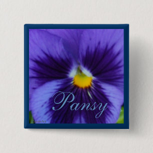 Macaron Carré 5 Cm Pensée bleue violette