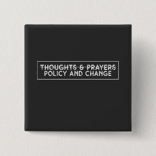 Macaron Carré 5 Cm Pensées & Prières Politique Et Changement