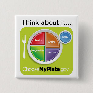 Macaron Carré 5 Cm Pensez cela choisissent le bouton de MyPlate