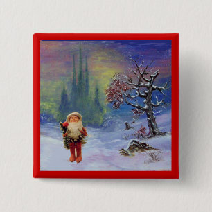 MACARON CARRÉ 5 CM PÈRE NOËL DES GNOMES