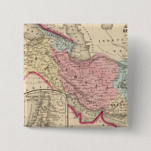 Macaron Carré 5 Cm Perse, Turquie, Afghanistan, Belouchistan