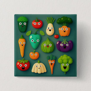 Macaron Carré 5 Cm Personnages de légumes Photos de légumes Légumes C