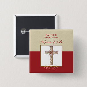 Macaron Carré 5 Cm Personnaliser, Bénédictions de RCIA sur la profess