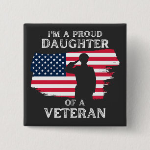 Macaron Carré 5 Cm Personnaliser ce design : Je suis une fille fière