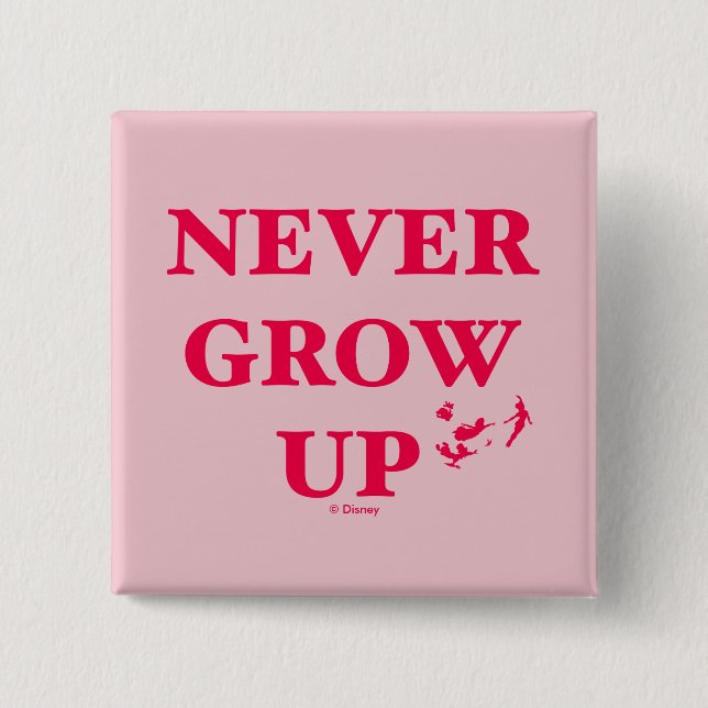 Macaron Carré 5 Cm Peter Pan | Ne jamais grandir (Devant)