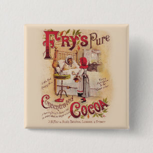 Macaron Carré 5 Cm Petit Chaperon Rouge Vintage, Cacao Victorien