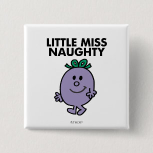 Macaron Carré 5 Cm Petite Miss Naughty   Lettres noires