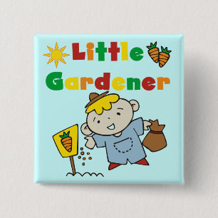 Macaron Carré 5 Cm Petits T-shirts et cadeaux de jardinier de garçon