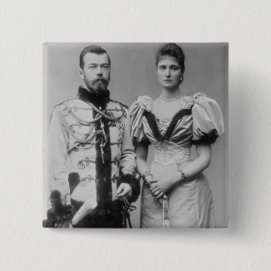 Macaron Carré 5 Cm Photographie de portrait de tsar Nicholas II