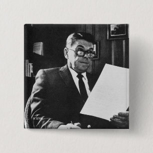 Macaron Carré 5 Cm Photographie de Ronald Reagan