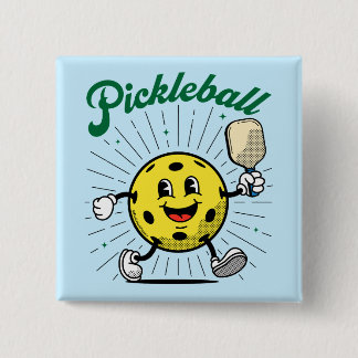Macaron Carré 5 Cm PICKLEBALL MASCOT par PickleballPlayerz