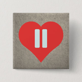 Macaron Carré 5 Cm Pictogramme de symboles de pause