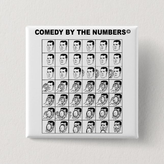 Macaron Carré 5 Cm Pie In The Face - BOUTON (Devant)