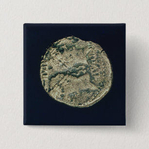 Macaron Carré 5 Cm Pièce de monnaie avec des têtes de Jules César 