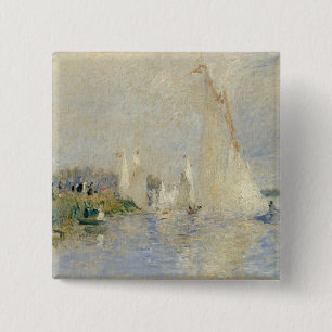 Macaron Carré 5 Cm Pierre A Renoir   Regatta à Argenteuil