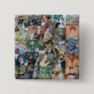 Macaron Carré 5 Cm Pierre-Auguste Renoir - Chefs-d'oeuvre
