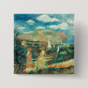 Macaron Carré 5 Cm Pierre banques de Renoir un   de la Seine à