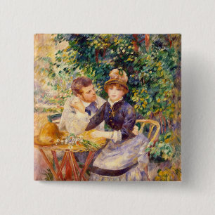 Macaron Carré 5 Cm Pierre un Renoir   dans le jardin