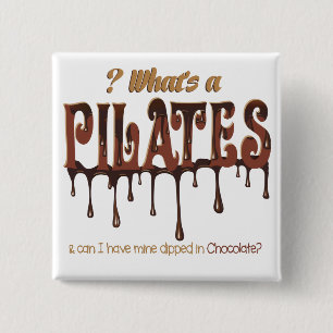 Macaron Carré 5 Cm Pilates amusants trempés dans du chocolat