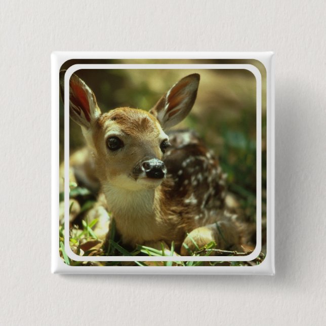 Macaron Carré 5 Cm Pin carré de faon (Devant)