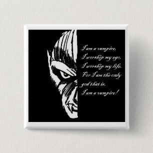 Macaron Carré 5 Cm Pin D de serment de vampire+Insigne