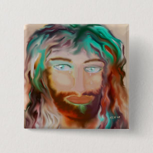 Macaron Carré 5 Cm Pin d'art de compassion