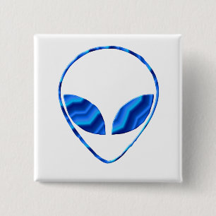 Macaron Carré 5 Cm Pin de carré d'alien de Roswell