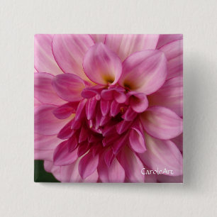 Macaron Carré 5 Cm Pin "de dahlia de lavande"